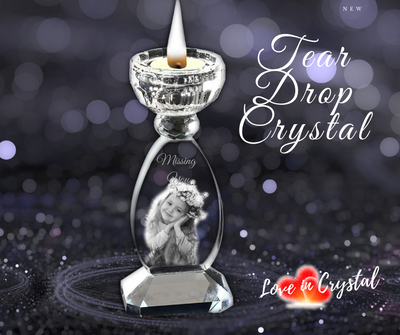 Tear Drop Crystal Candle Holder