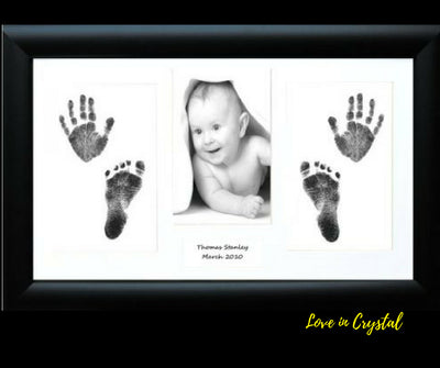 Combine Baby Photo with hand and foot prints