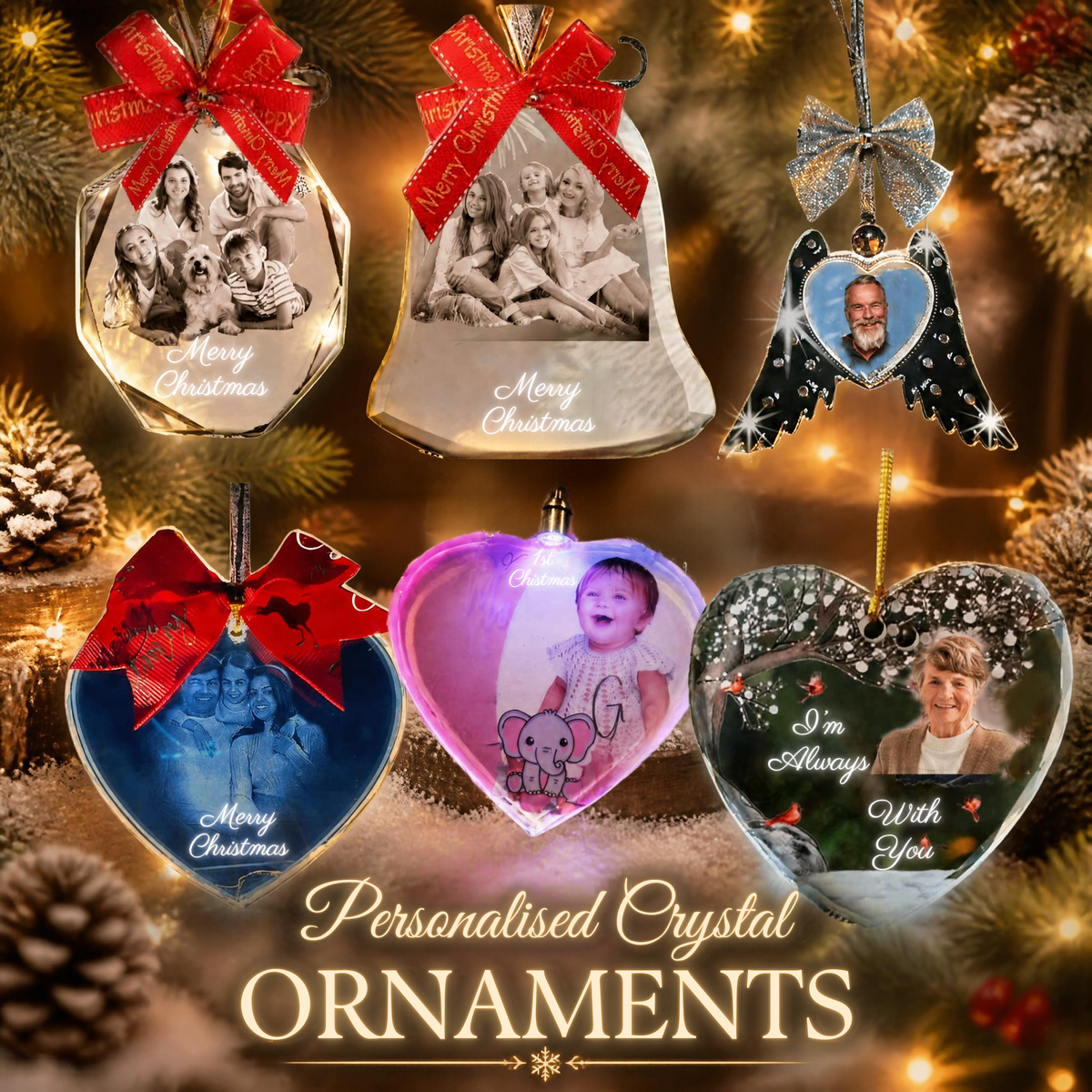 New Crystal Christmas Ornaments