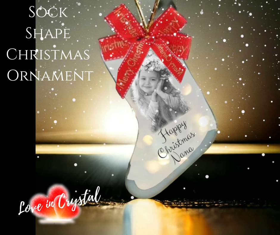 Christmas Crystal Sock Ornament