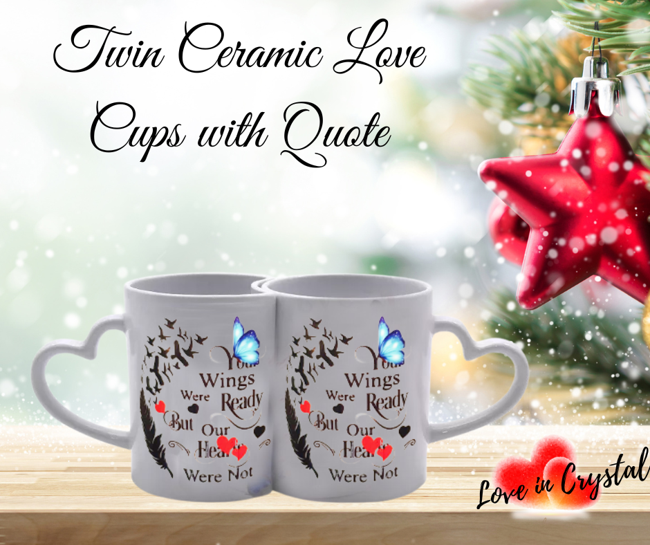 His and her Love Cups with Quote