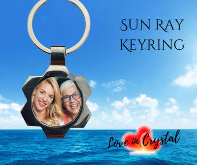 The Sun Ray Keyring with Enameled Photo