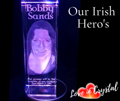 Our Irish Heroes in 3d Crystal