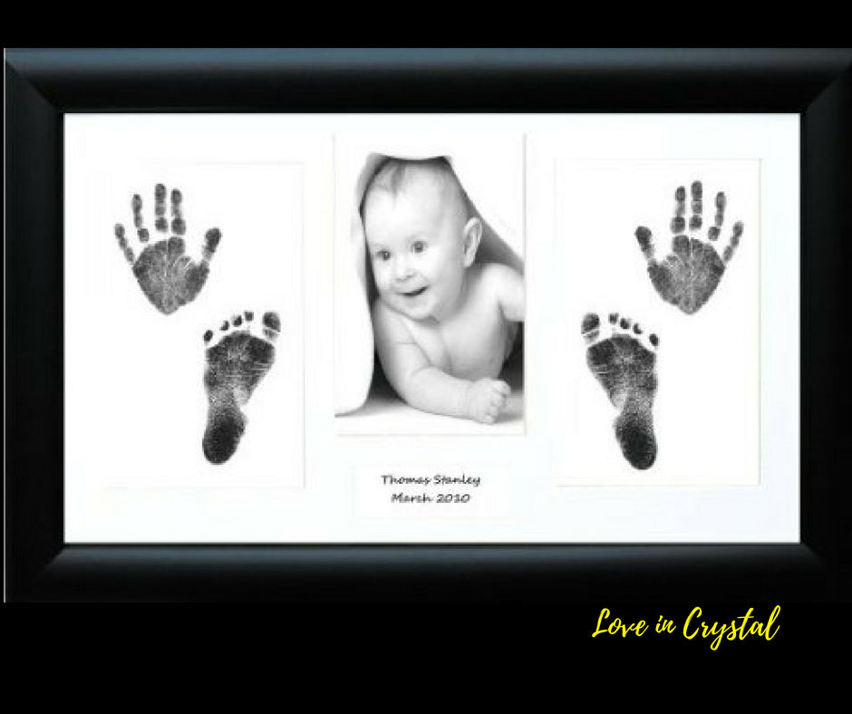 Combine Baby Photo with hand and foot prints