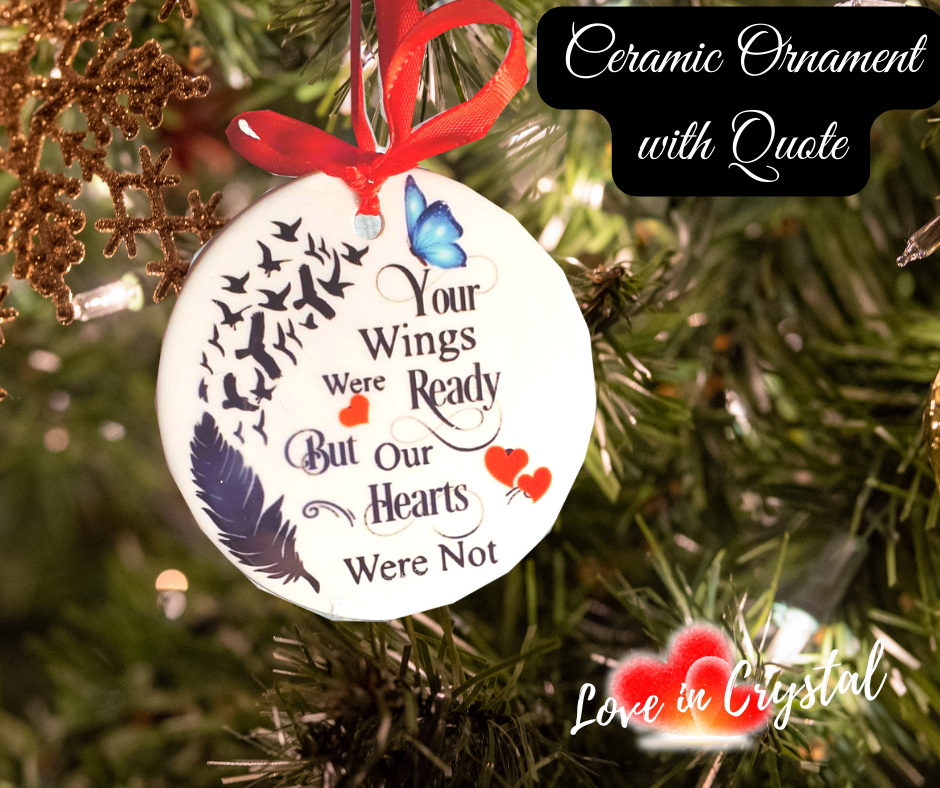 Ceramic Christmas Bauble with Quote